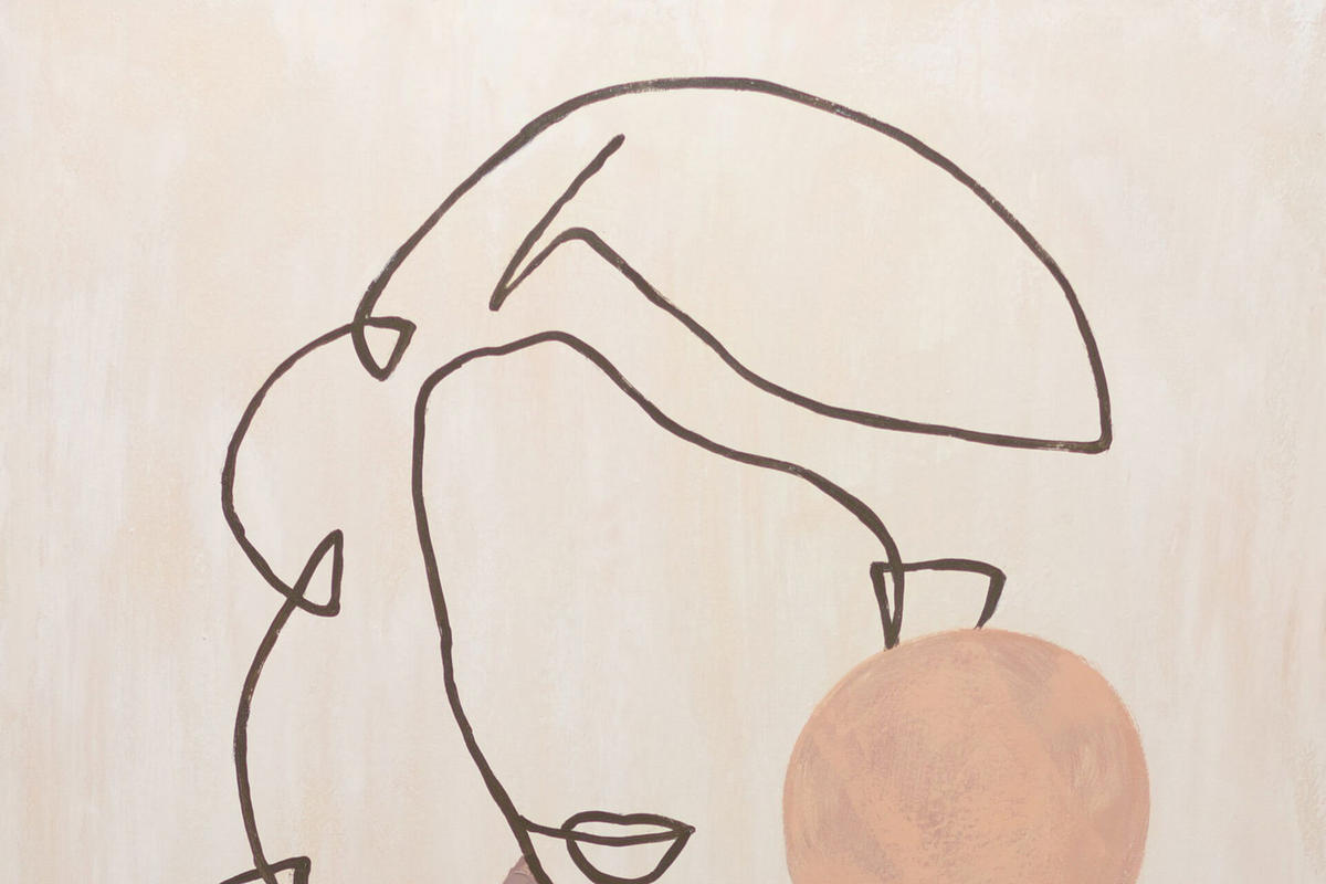 ACRYLBILD HANDGEMALT 60/90 cm - Beige/Braun, Holz/Textil (60/90cm) - KUNSTLOFT