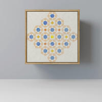 SIDEBOARD PATTERNED PRISM, Eichefarben, 57,5x42x57,5 cm, Ohne Füße - Eichefarben/Multicolor, Holzwerkstoff (57.5/57.5/42cm) - SpaceRebels