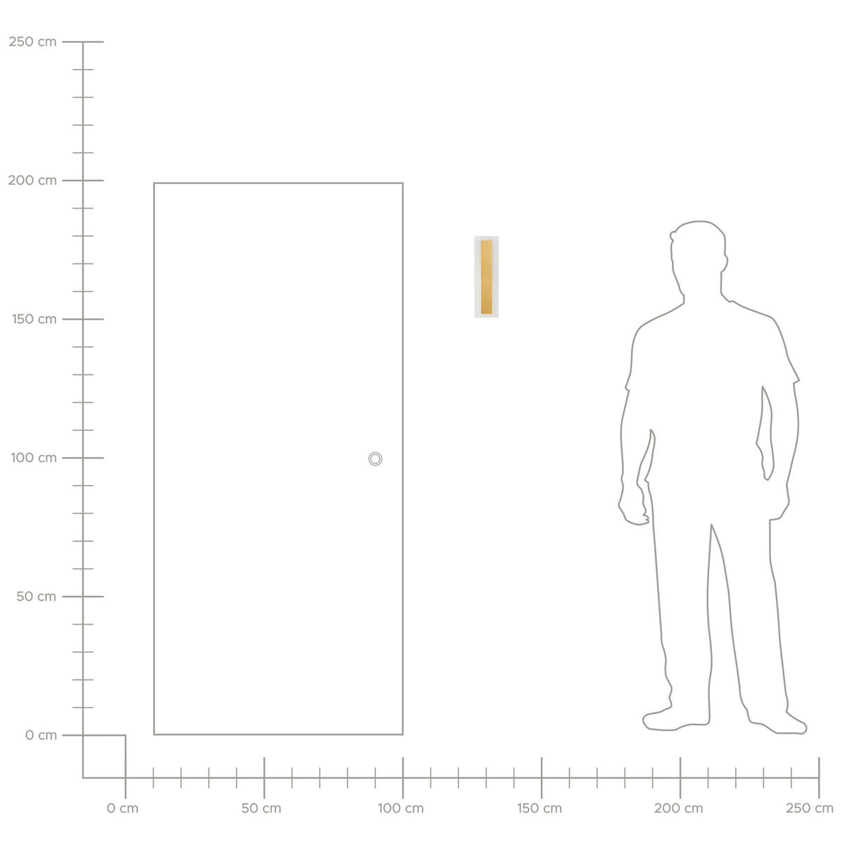 VENKOVNÍ NÁSTĚNNÉ SVÍTIDLO Rosalie 4/9/30 cm - zlatá, kov (9/30/4cm) - Beliani