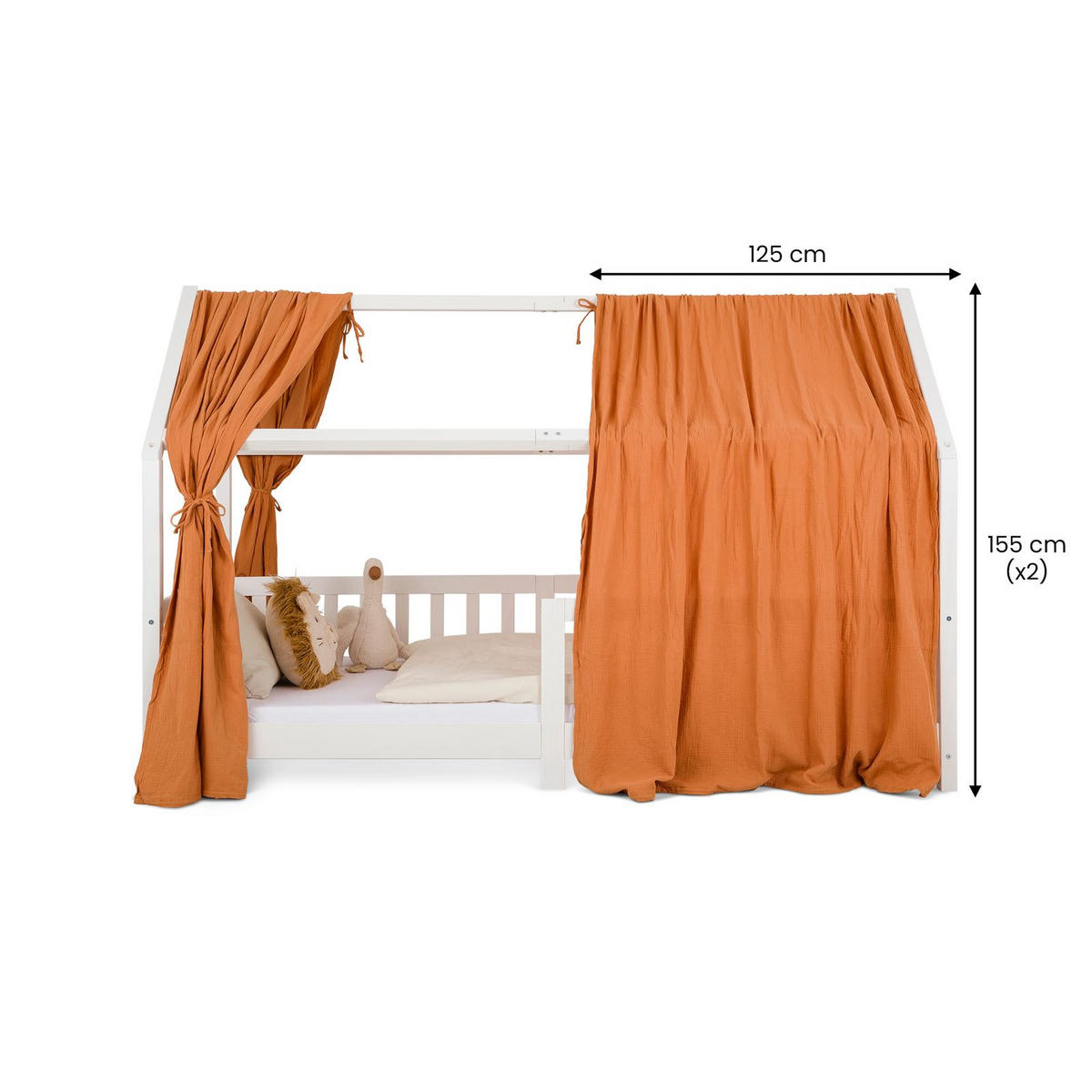 HAUSBETT-HIMMEL NENA Kupfer - Kupferfarben, Textil - IDIMEX