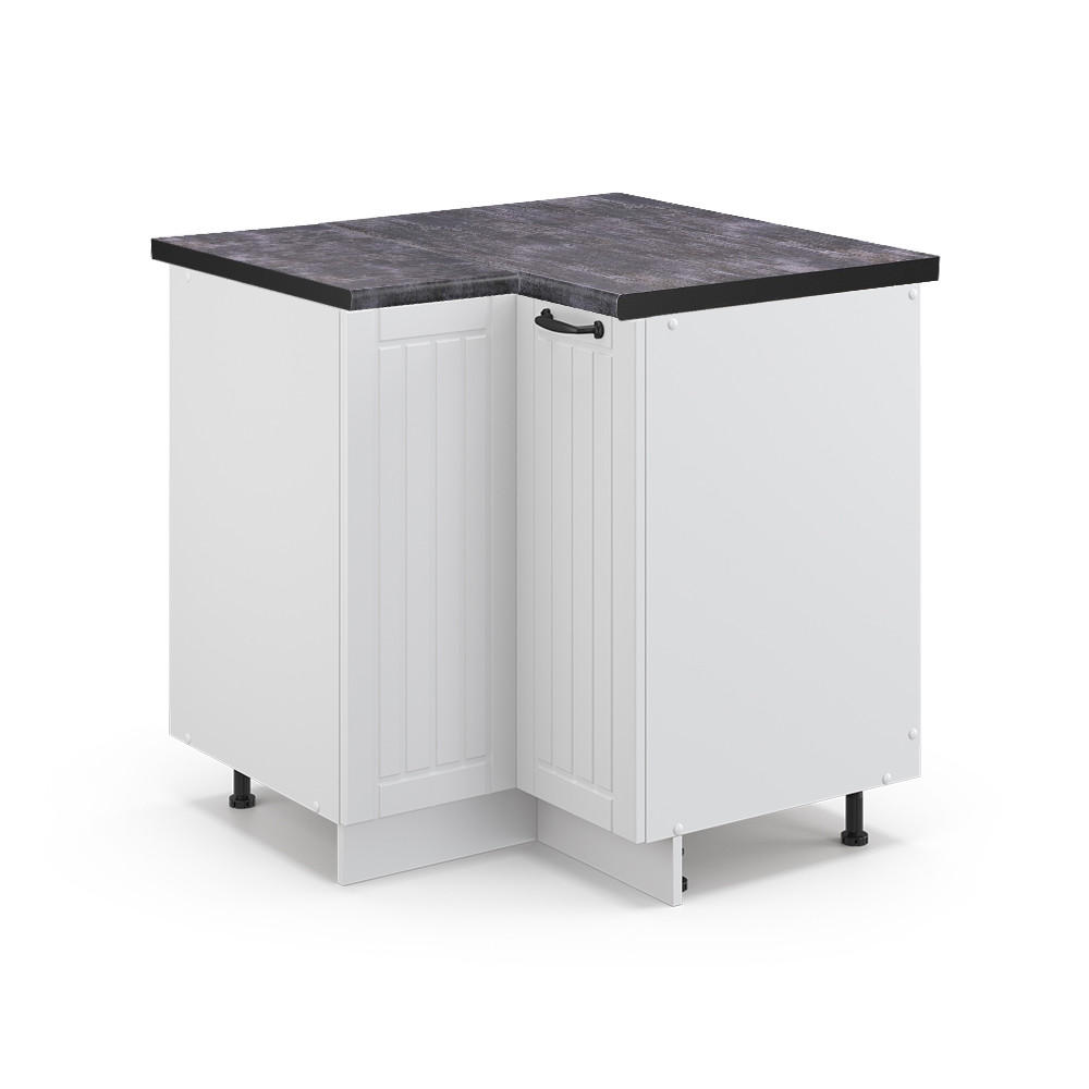Vicco Eckunterschrank Weiß, Weiß 80.5x82x60 cm