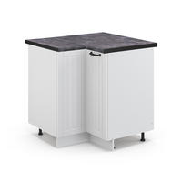 ECKUNTERSCHRANK Fame-Line Weiß Landhaus 80.5 cm , AP Anthrazit - Weiß, Holzwerkstoff (80.5/82/60cm) - Vicco