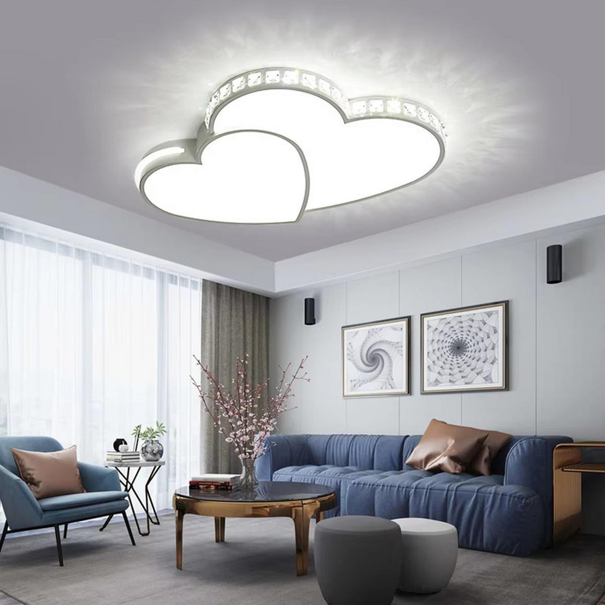 LED-DECKENLEUCHTE 52/40/6 cm Weiß - Weiß, Kunststoff (52/40/6cm) - Coonoor