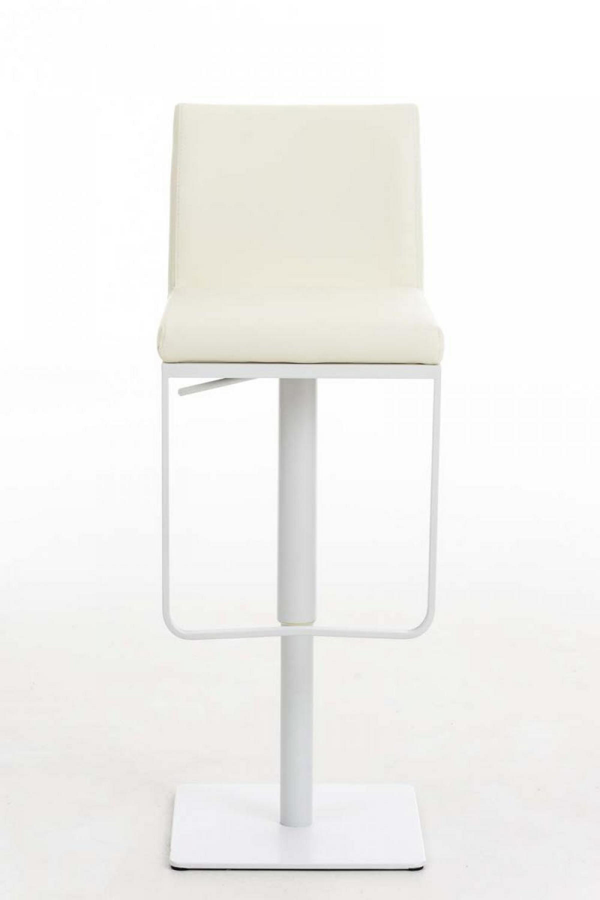 BARHOCKER Lederlook Creme - Creme/Weiß, Textil/Metall (42/86/44cm) - CLP