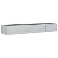 HOCHBEET 320/80/45 cm, aus Verzinkter Stahl, Silber - Silberfarben, Metall (80/45/320cm) - vidaXL