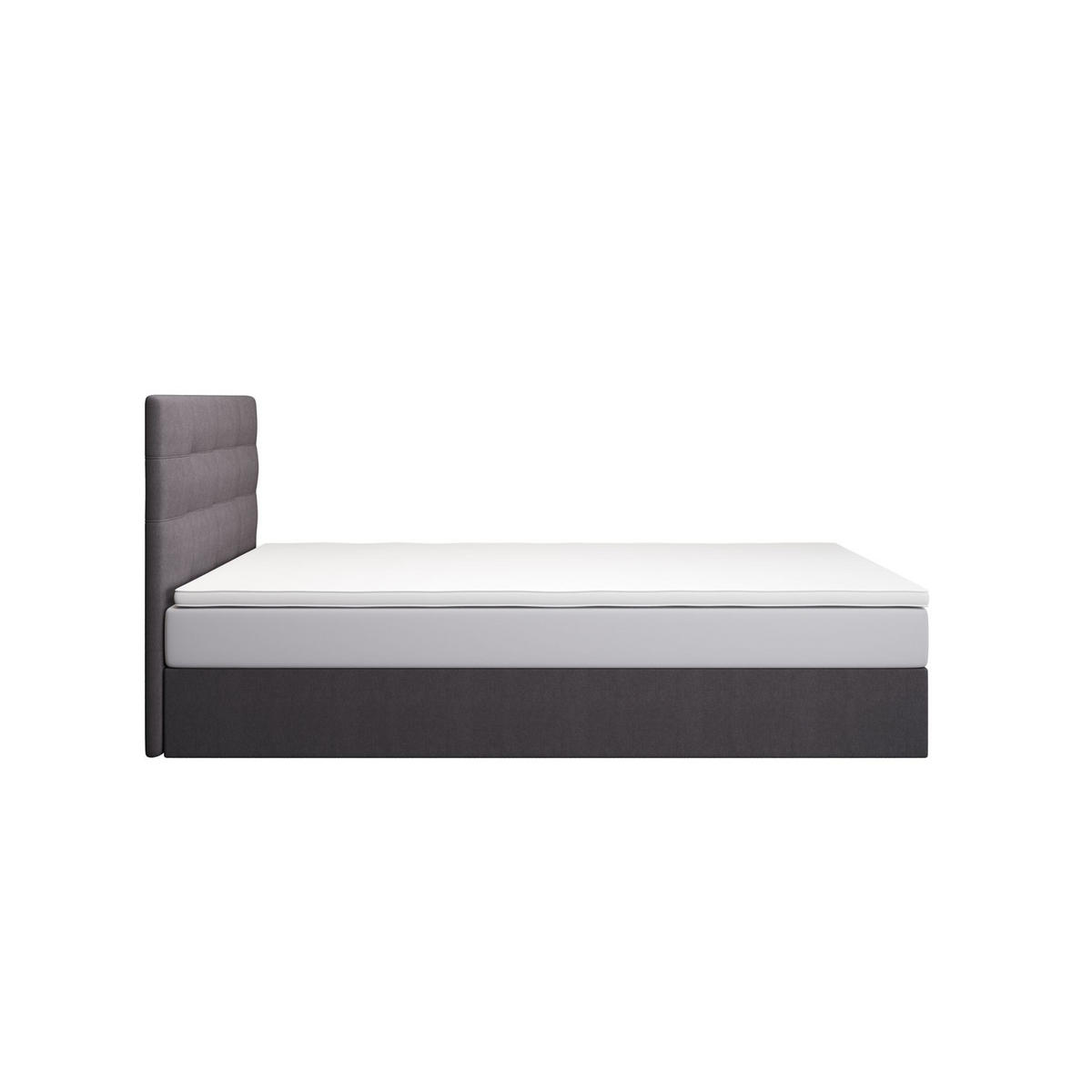 BOXBETT DUO 1 100x200 Cosmic 160, mit Matratze H3, Bonell und Topper, Hellgrau - Hellgrau, Holz/Kunststoff (100/200cm) - Bedante