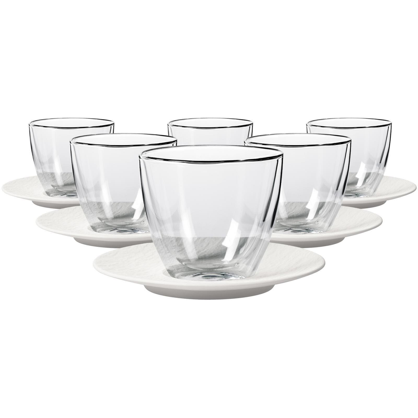 CAFÉ AU LAIT-SET Manufacture Rock weiß 250 ml 6er Set - Weiß, Keramik (0.25L) - Villeroy & Boch