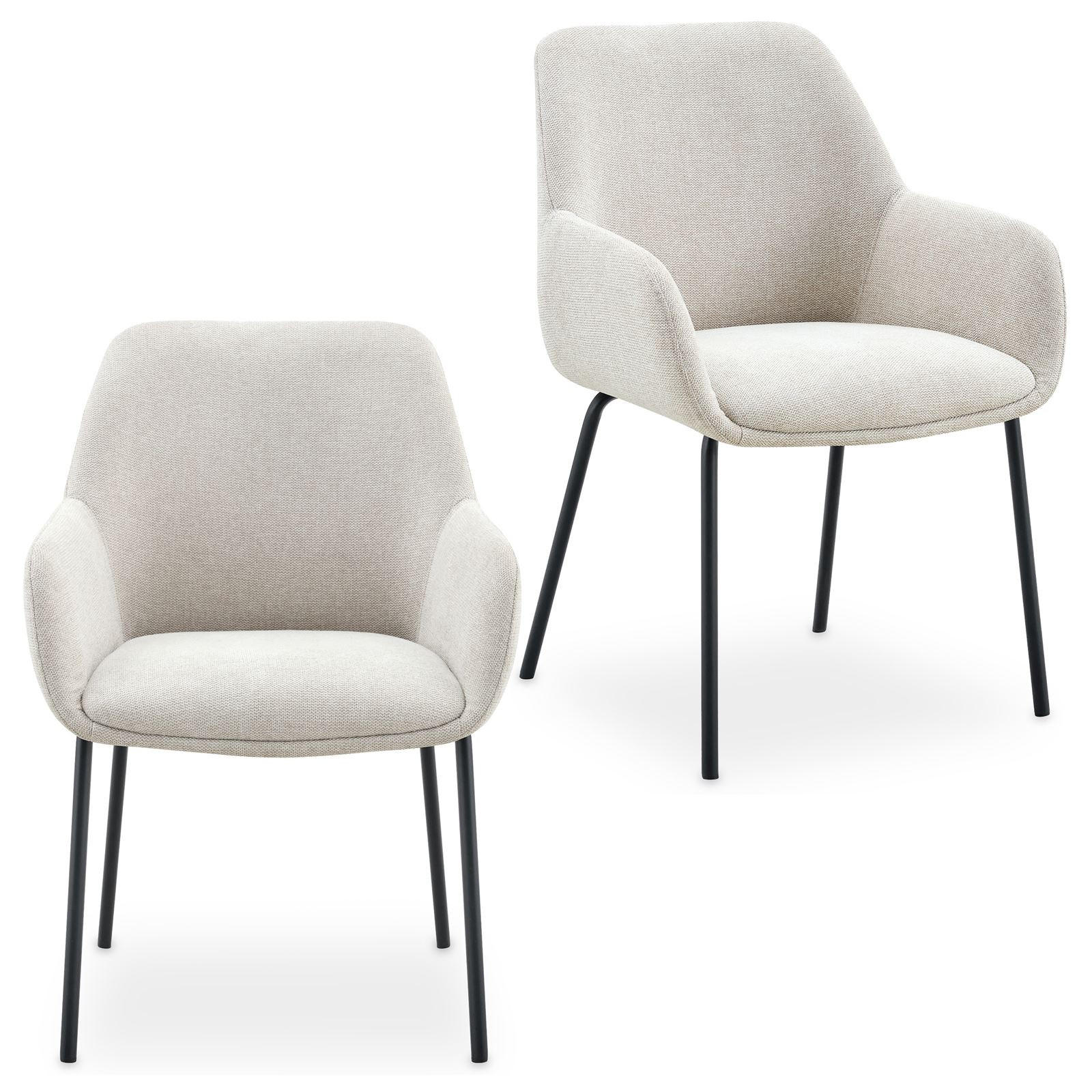 ESSZIMMERSTÜHLE TURSI 2er-Set beige - Beige, Textil (56/83/55cm) - IDIMEX