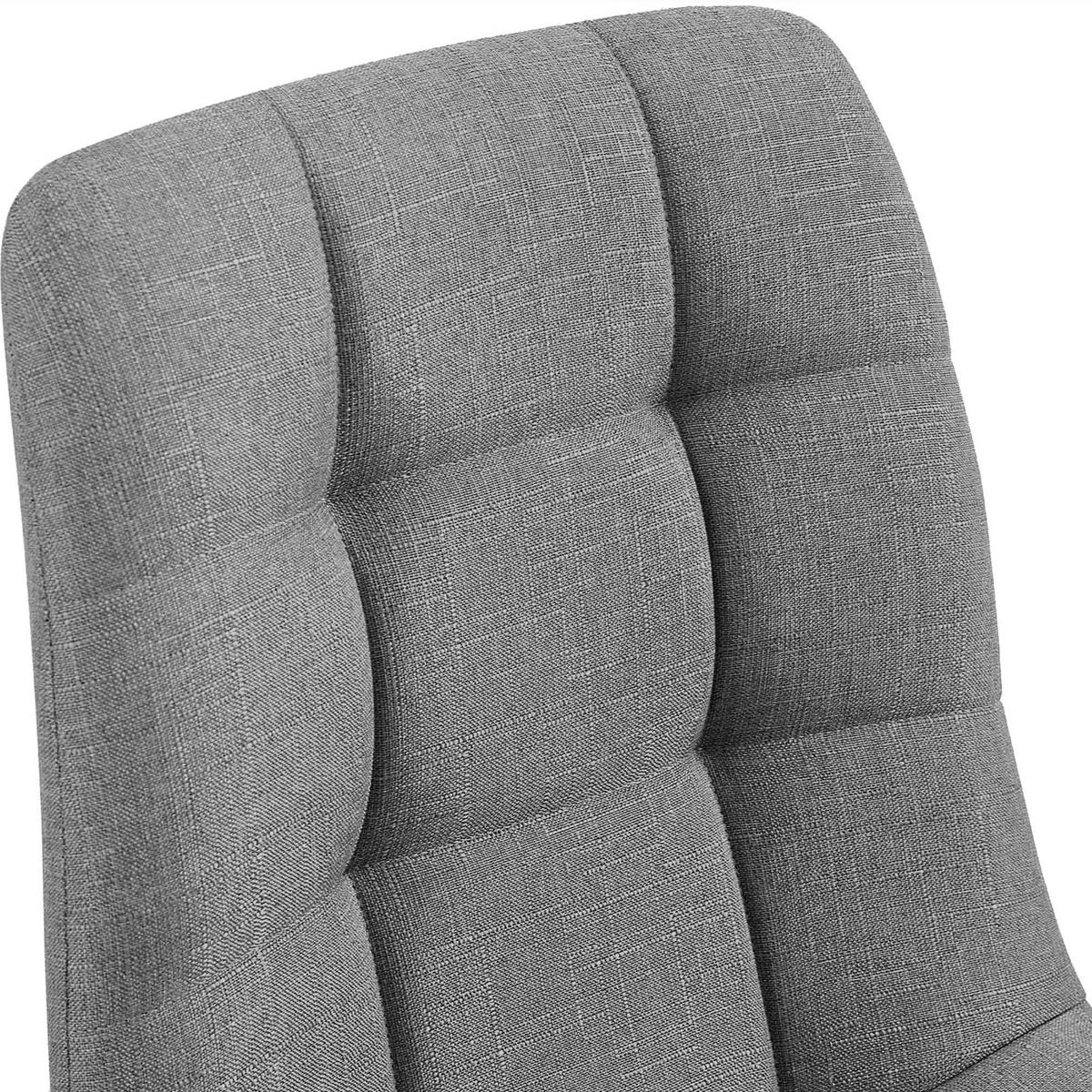STUHL 2er Set Stoff Grau - Schwarz/Grau, Textil/Metall (45/84/55cm) - CLP