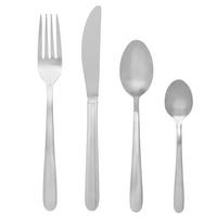 BESTECKSET 16-teilig für 4 Personen - Silberfarben, Metall