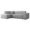 ECKSOFA Lordin Cord, Seite: Links - Schwarz/Grau, Holz/Textil (267/205cm) - MIRJAN24