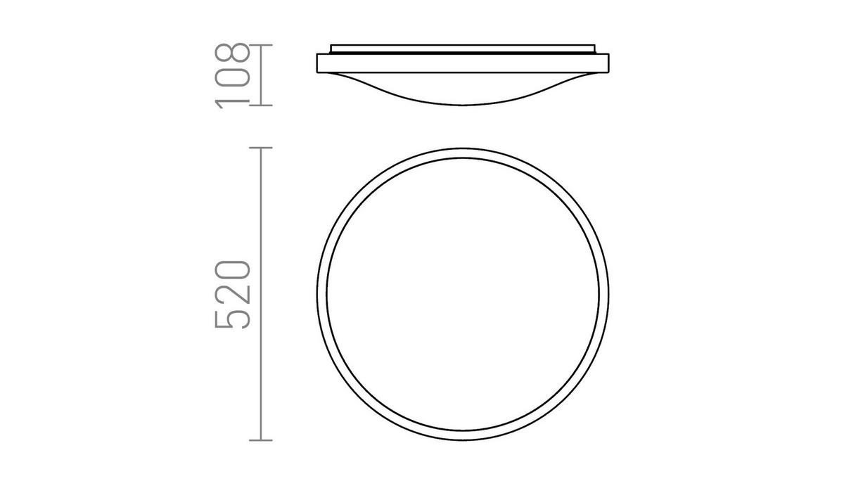 DECKENLEUCHTE MELISA 52 Aluminium 40 W - Silberfarben, Metall (50/50/95cm) - Rendl