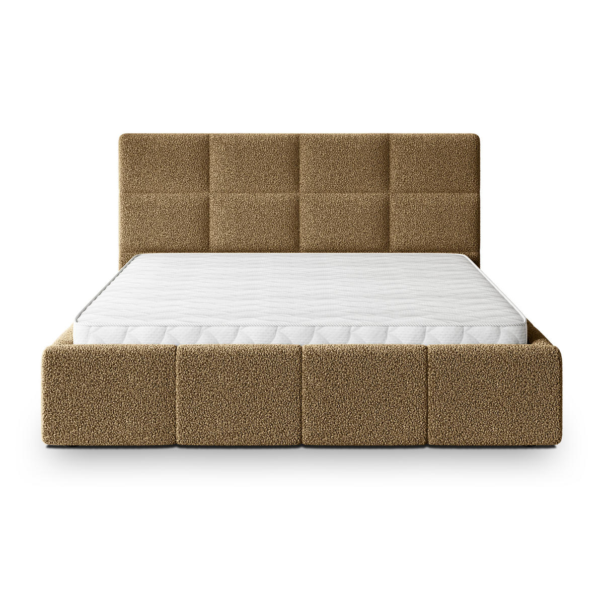 POLSTERBETT COMO Q 120x200 cm mit Bettkästen - Orange - Orange, Holz/Textil - MASSENO