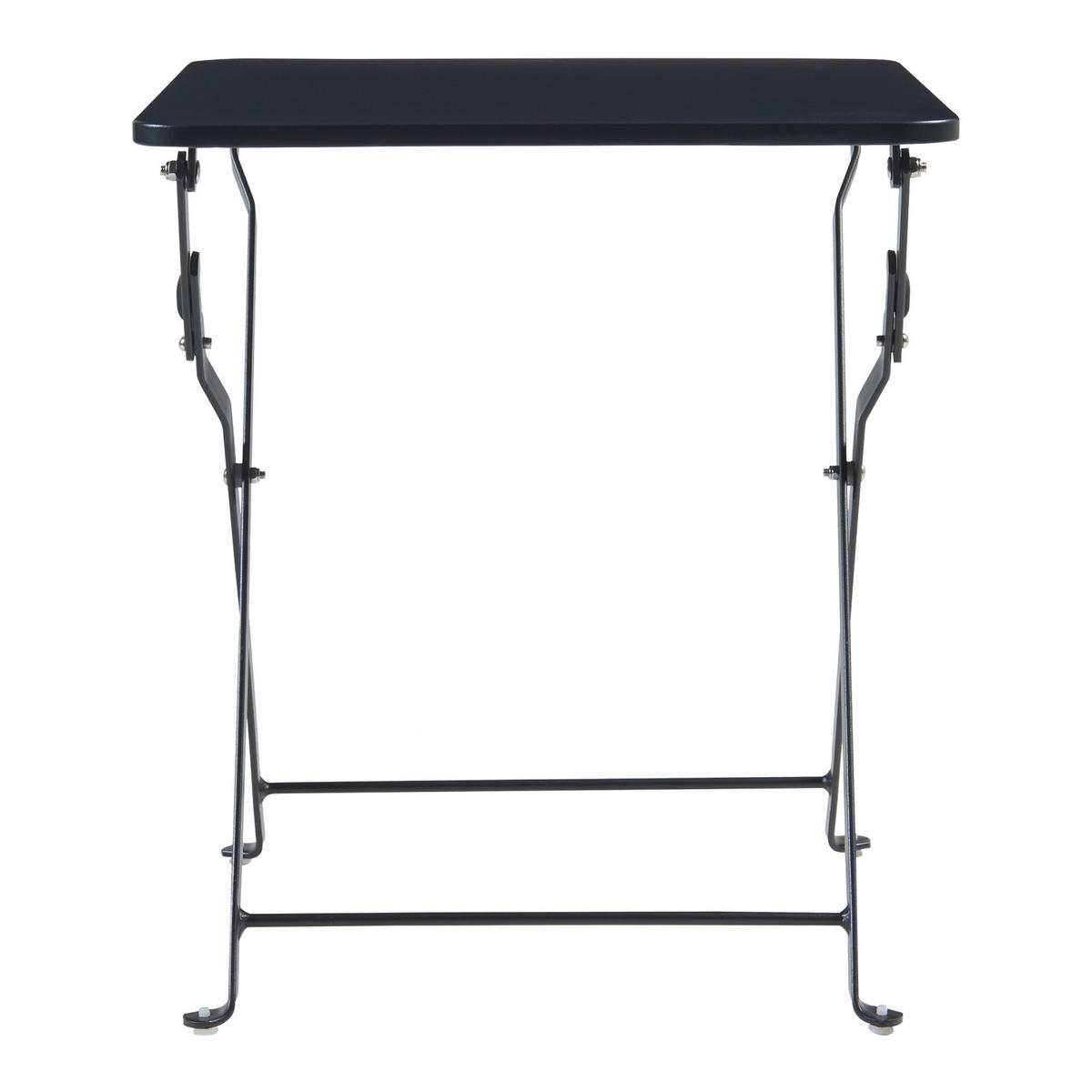 GARTENKLAPPTISCH Vegårshei - Schwarz, Metall (40/40/45cm) - [en.casa]
