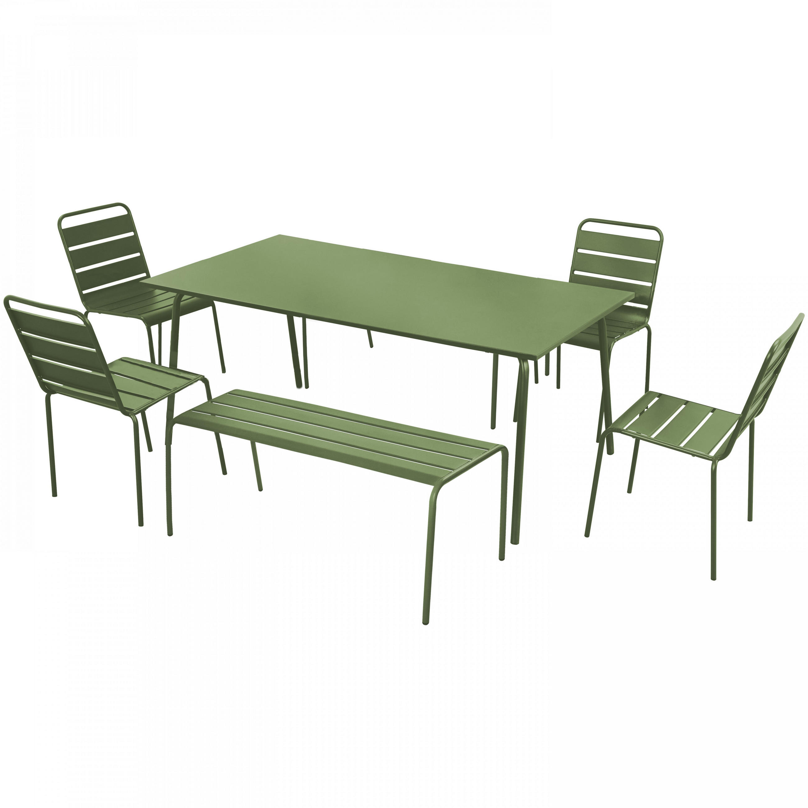 GARTENSET 7-tlg., Kaktusgrünen - Grün, Metall - Oviala