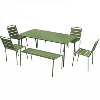 GARTENSET 7-tlg., Kaktusgrünen - Grün, Metall - Oviala