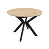 TISCH Leia 100 Ausziehbar - Eichefarben/Schwarz, Holzwerkstoff/Metall (100/100/76cm) - MIRJAN24