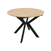 TISCH Leia 100 Ausziehbar - Eichefarben/Schwarz, Holzwerkstoff/Metall (100/100/76cm) - MIRJAN24