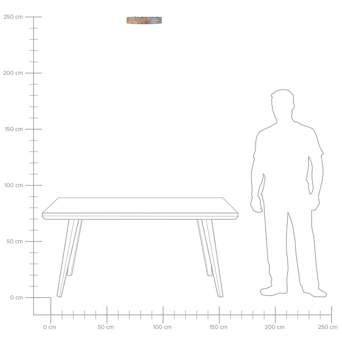DECKENLEUCHTE Pattani 31/31/5 cm - Grau, Metall (31/31/5cm) - Beliani