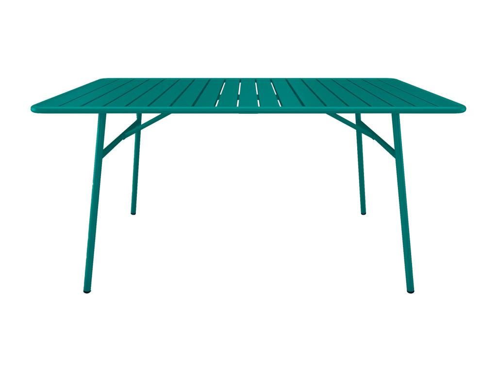 GARTENTISCH - L. 160 cm - Metall - Blau - MIRMANDE von MYLIA - Blau, Metall (160/80/74.5cm) - Vente-Unique