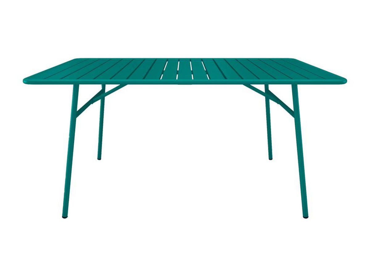 GARTENTISCH - L. 160 cm - Metall - Blau - MIRMANDE von MYLIA - Blau, Metall (160/80/74.5cm) - Vente-Unique