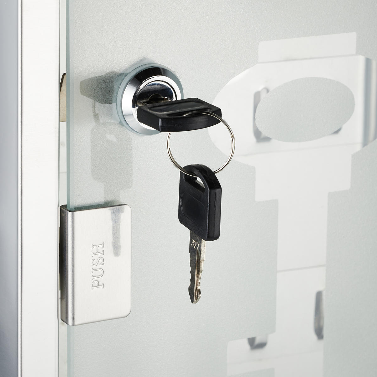 SKRINKA na kľúče - strieborná, kov/sklo (22/32/6cm) - Relaxdays