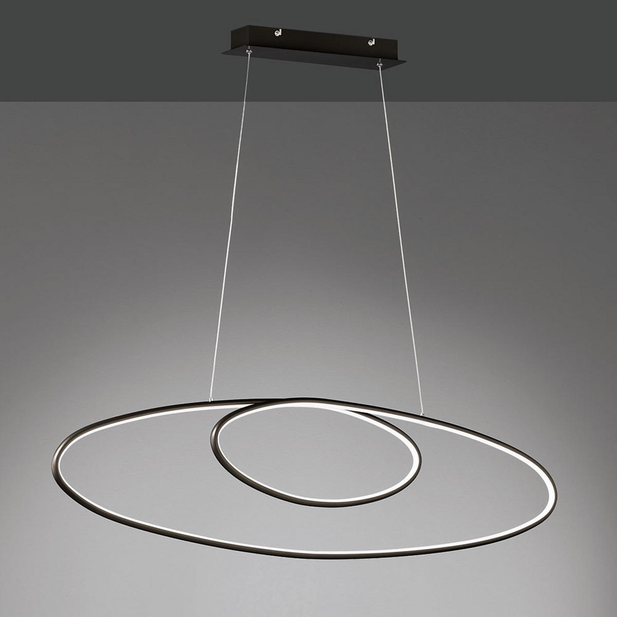 LED HÄNGELEUCHTE Metall Schwarz - Schwarz, Metall (110/10/150cm)