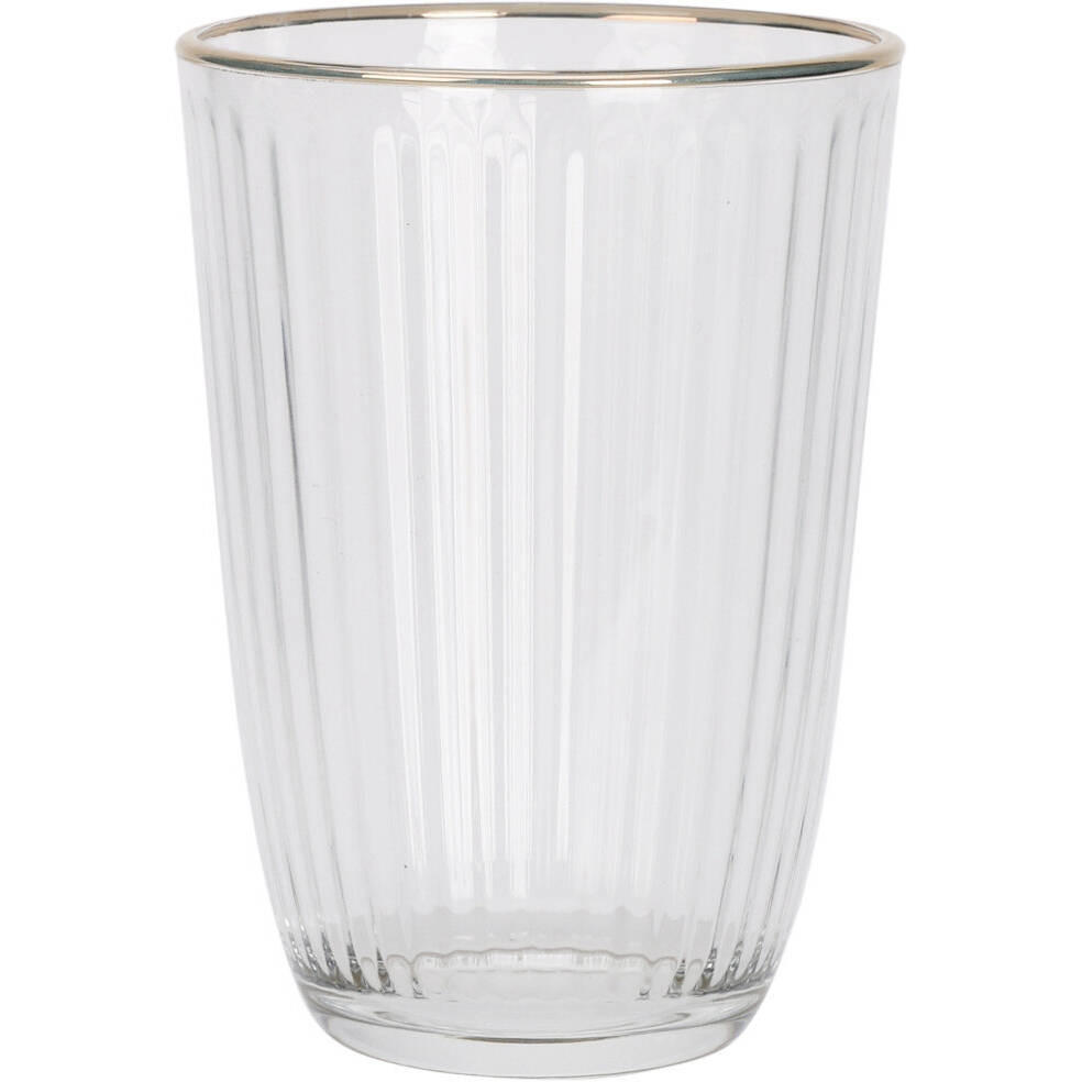 GLAS gestreift 395 ml - Transparent, Glas (395L) - Excellent Houseware
