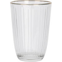 GLAS gestreift 395 ml - Transparent, Glas (395L) - Excellent Houseware