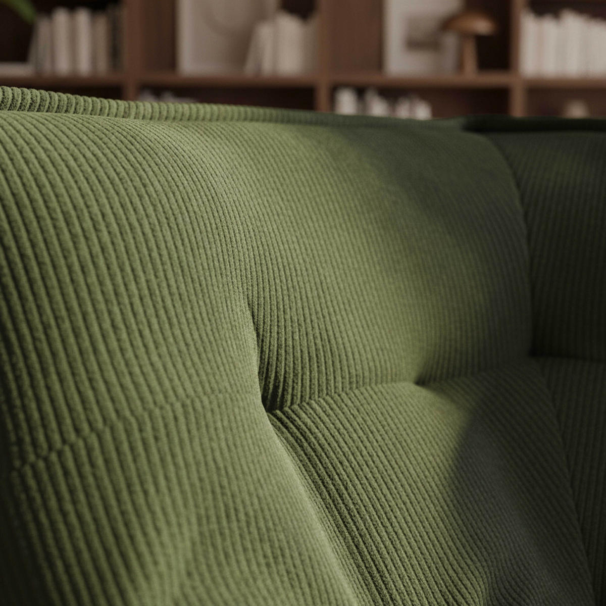 ECKSESSEL, Grün - Grün, Textil (90/70/90cm) - Oviala