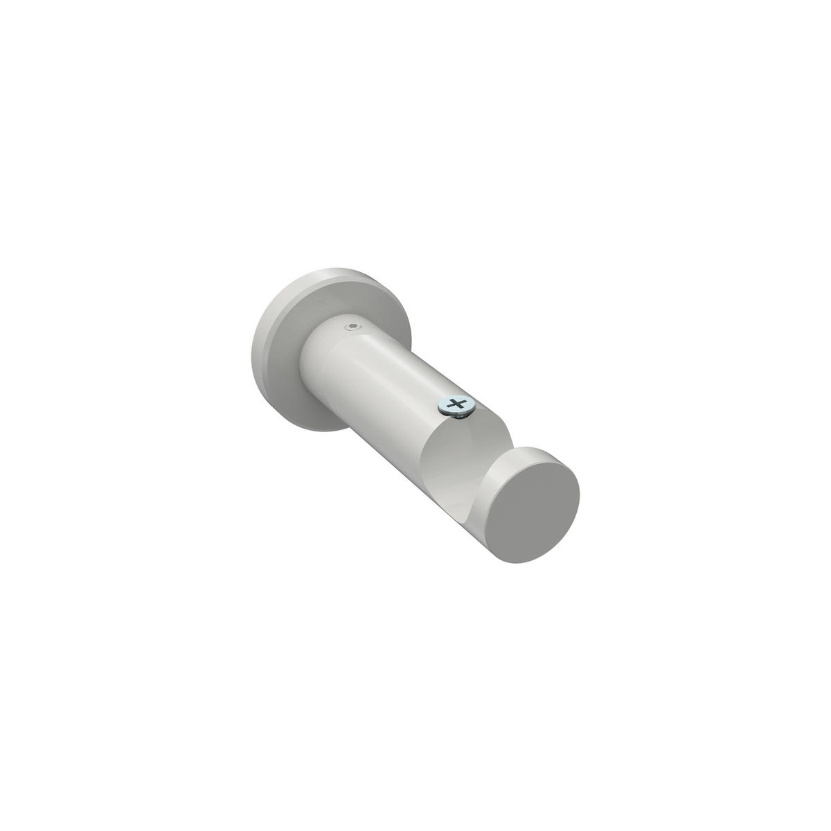 TRÄGER FÜR GARDINENSTANGEN 20 mm Ø, Platon 1-läufig, Weiß - Weiß, Metall (9/4/4cm) - INTERDECO
