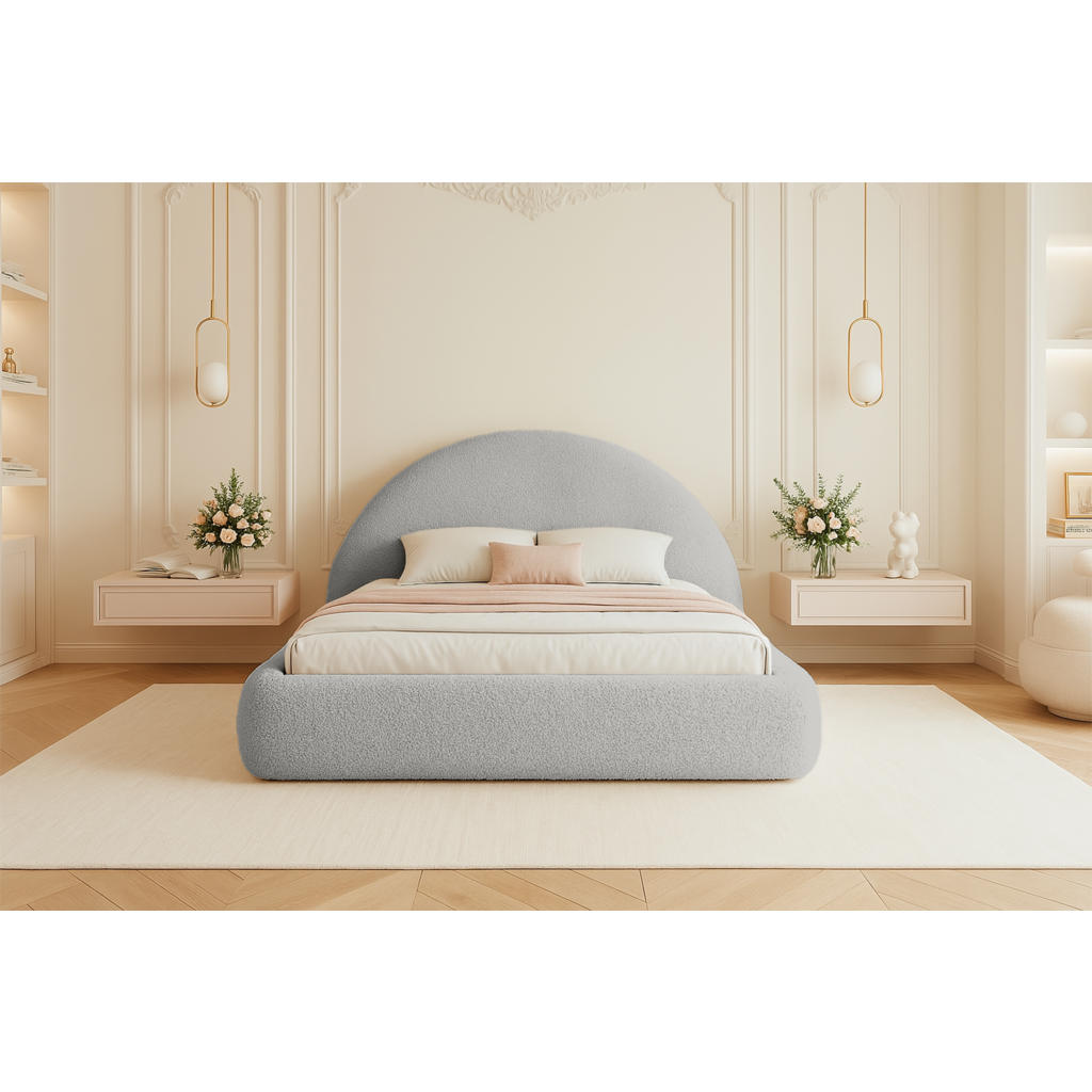 Thumbnail - Fedve Polsterbett, Hellgrau, Textil, 140x200 cm, Schlafzimmer, Betten, Polsterbetten