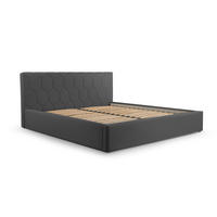 POLSTERBETT Bett 02 - 160x200 - Graphite - Graphitfarben, Holz/Textil (160/200cm) - Möblo