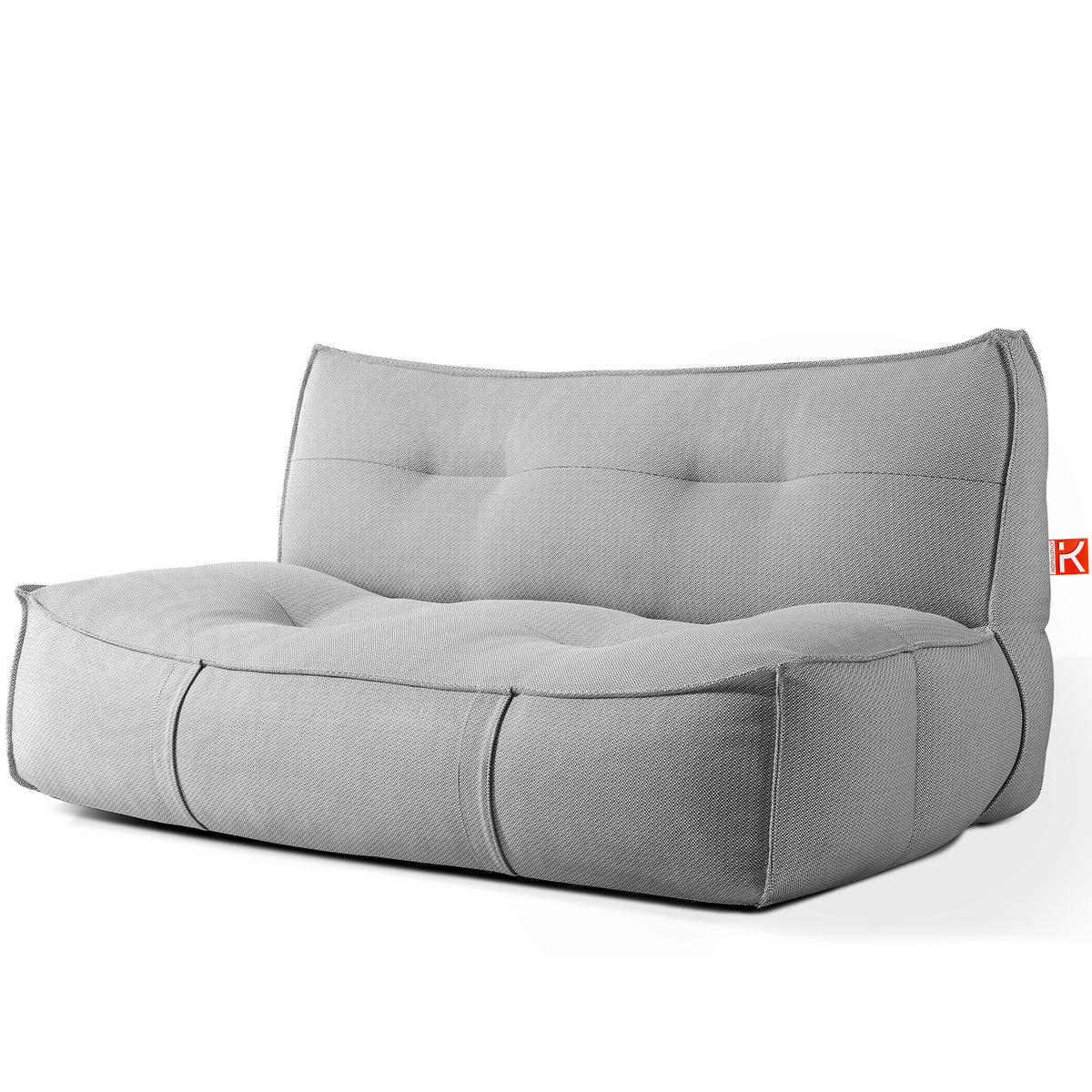 GARTENSOFA LOVIA Lounge, Schwarz/Weiß - Schwarz, Textil (177/82/106cm) - KONSIMO®