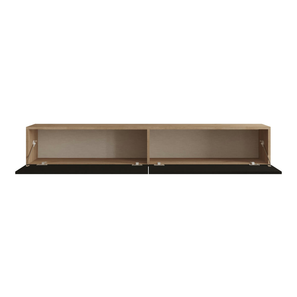 TV-ELEMENT Lapinlahti - Schwarz, Holzwerkstoff (180/29.5/31.5cm) - [en.casa]