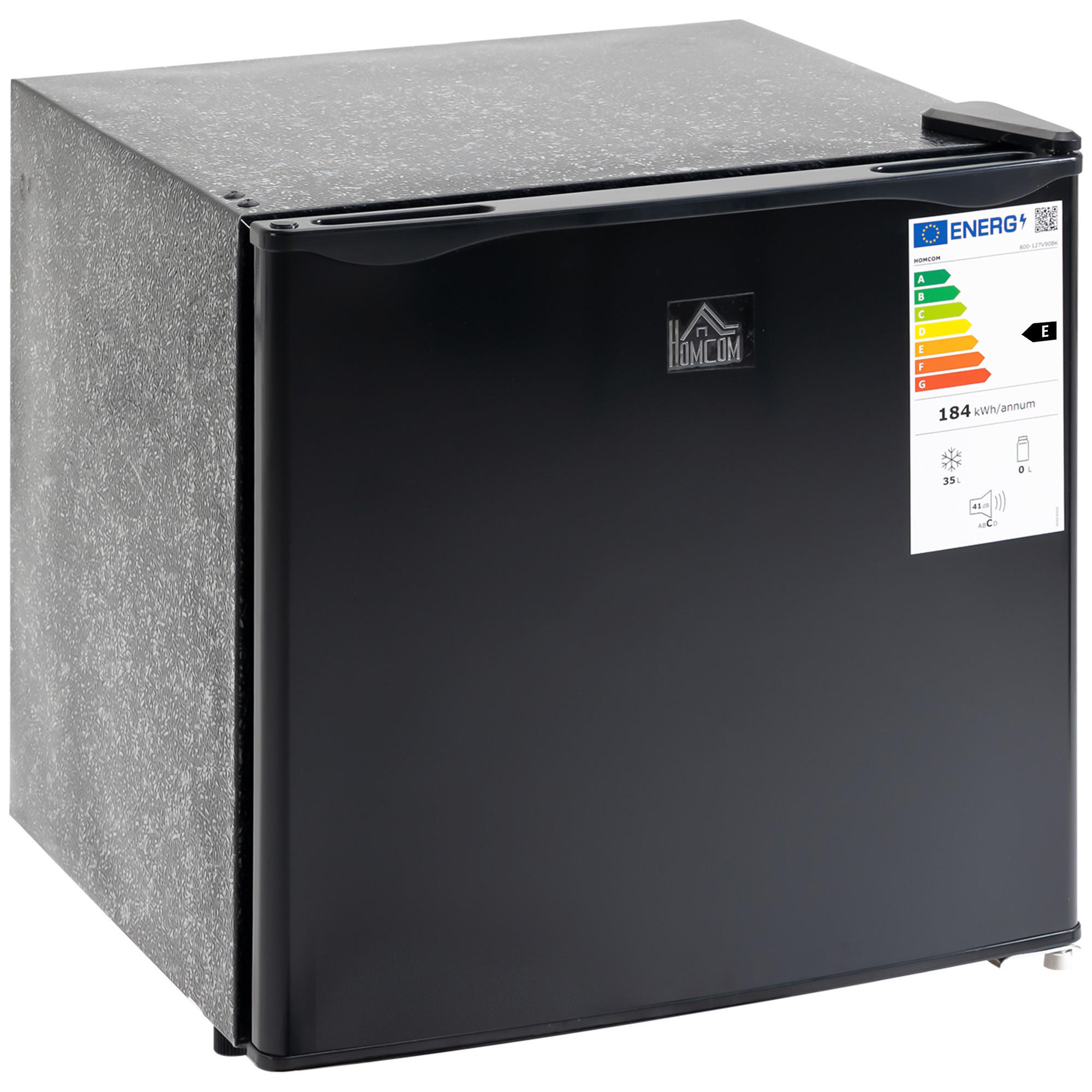 MINI-GEFRIERSCHRANK Stahl Kunststoff Schwarz - Schwarz, Kunststoff (44.2/48.8/47cm) - HOMCOM