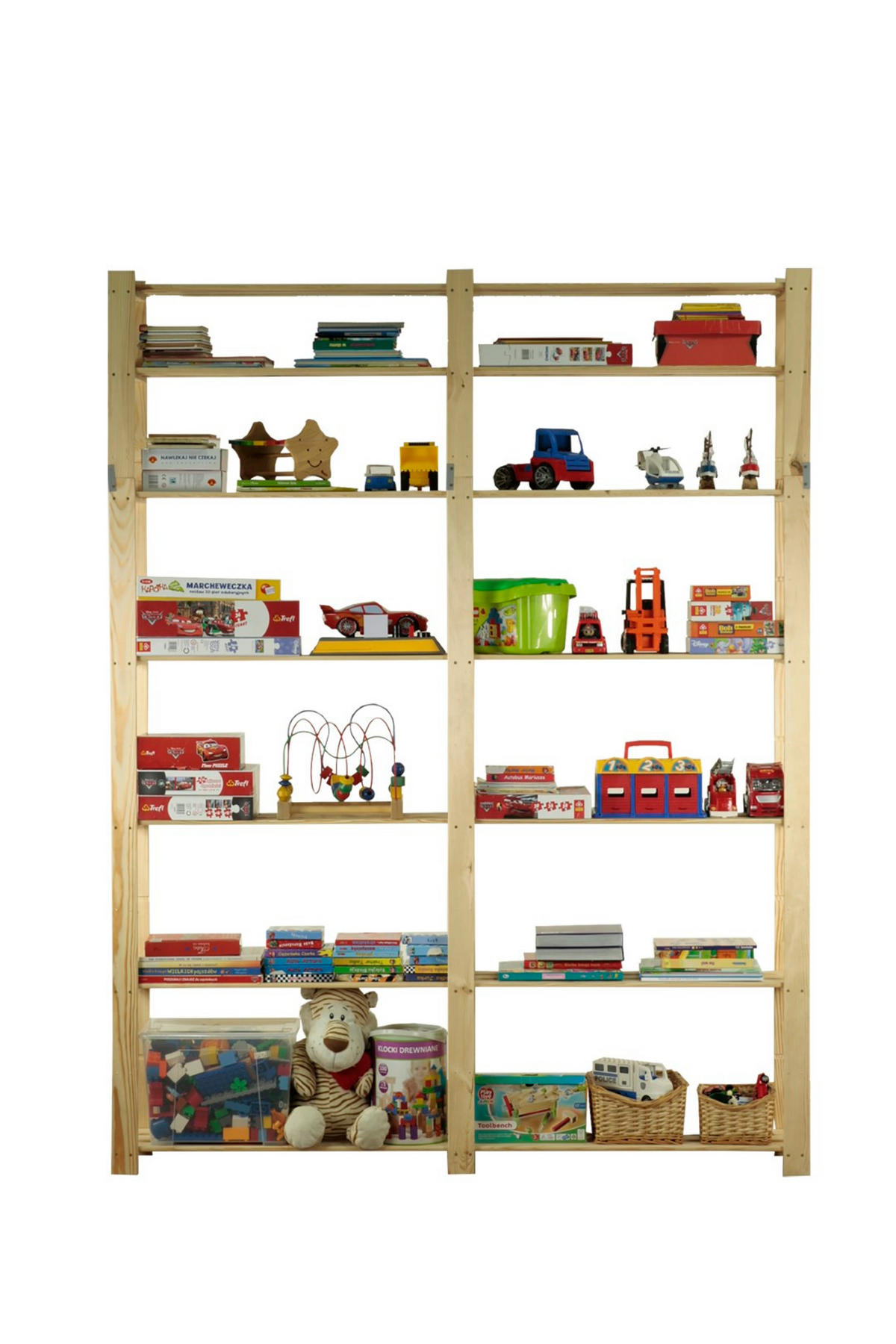 HOLZREGAL PINEPEAK 220x170x28cm 7 Fachboden 1,2cm dickes Kiefernholz Natur - Naturfarben, Holz (170/220/28cm) - PROREGAL