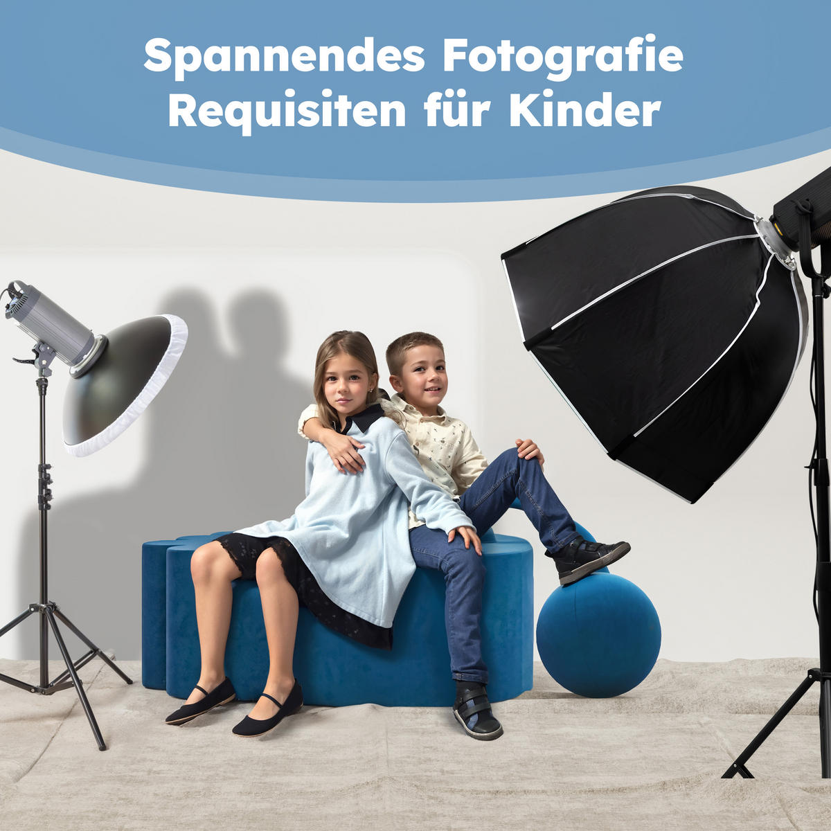 SITZKISSEN Fingerform Niederländischer Samt Blau - Blau, Textil (65/35/97cm) - Vercart