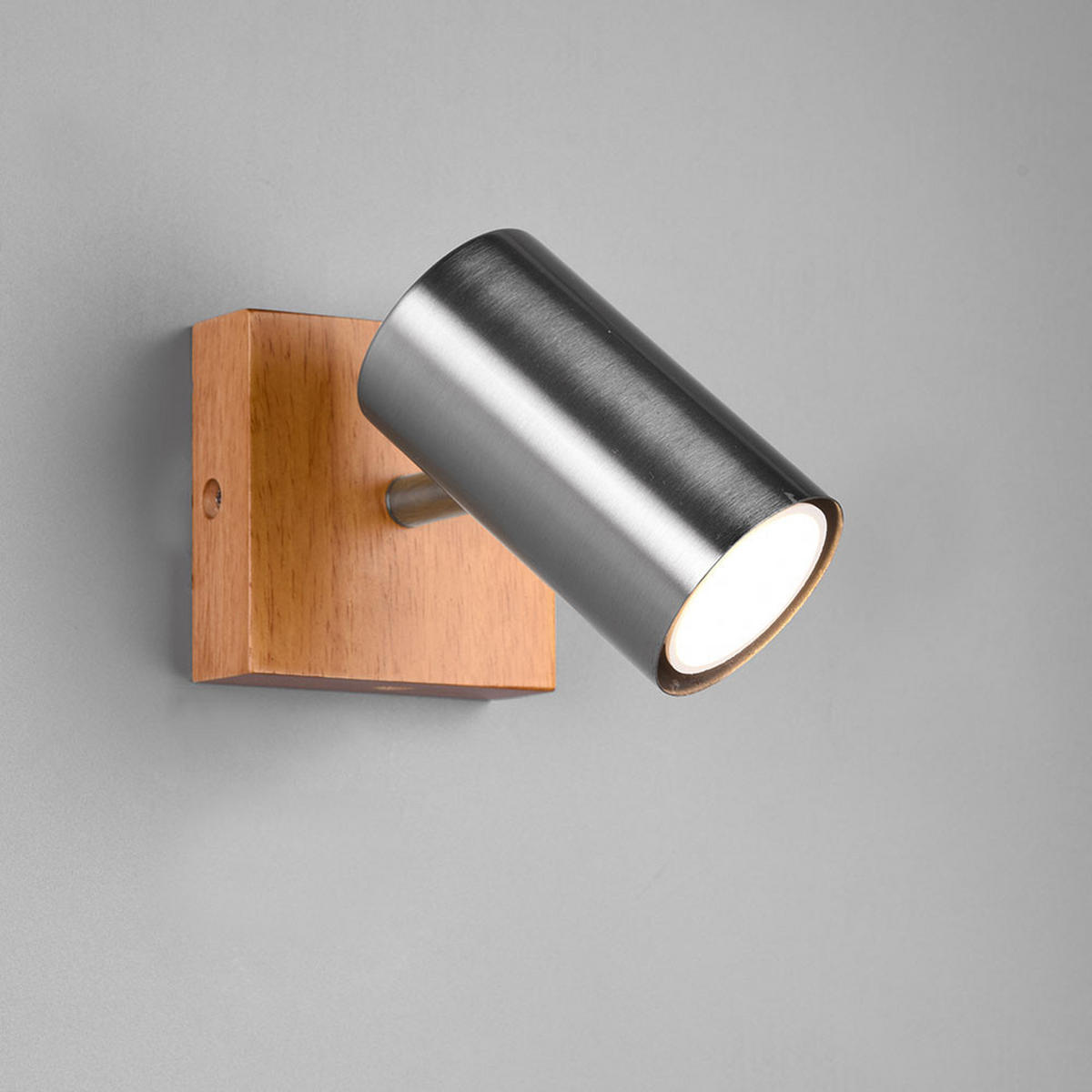 WANDLEUCHTE MARLEY Holz Silber - Silberfarben, Holz (9/16/12cm)