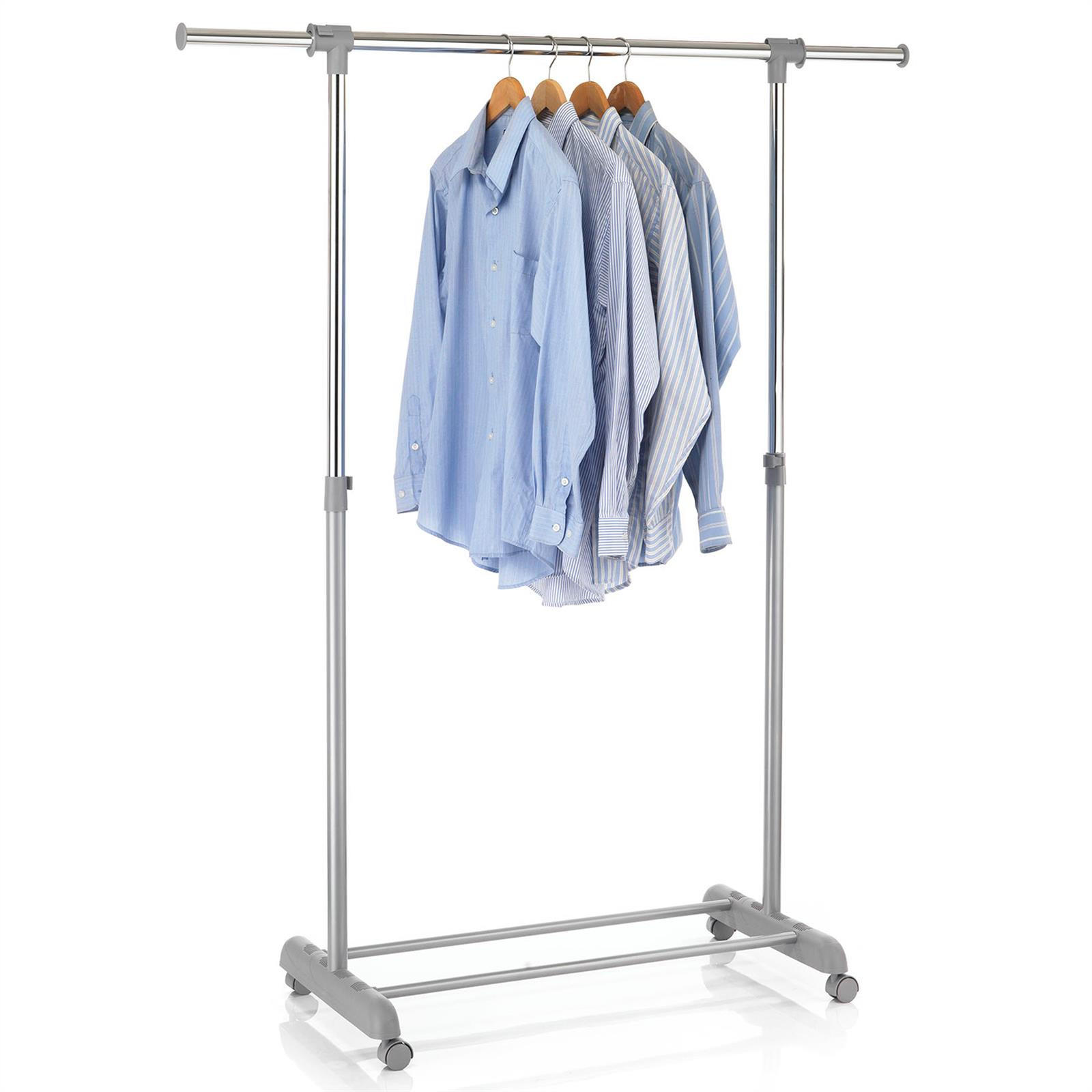 ROLLGARDEROBE SALA - Grau, Metall (93/96/44cm) - CARO-Möbel