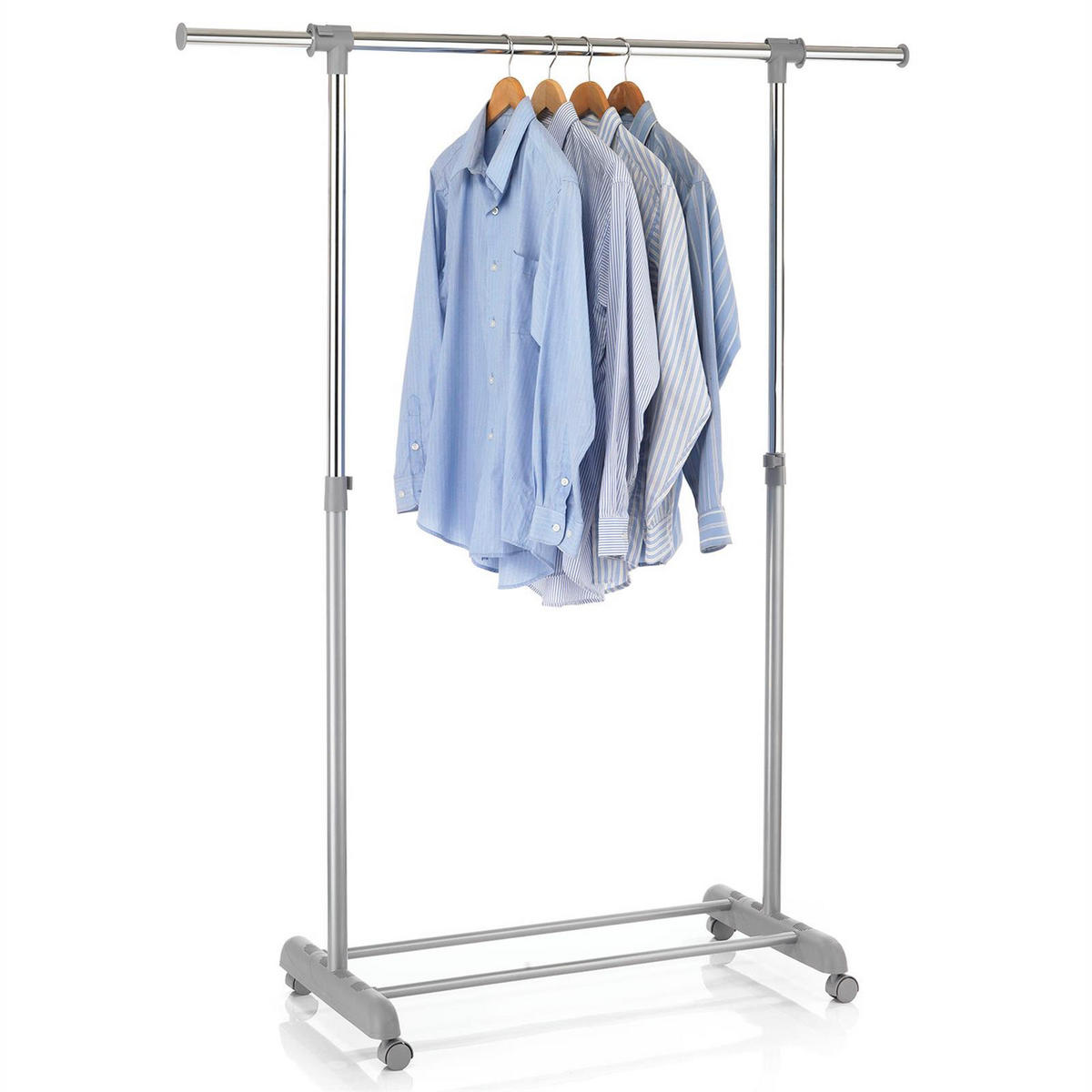 ROLLGARDEROBE SALA - Grau, Metall (93/96/44cm) - CARO-Möbel