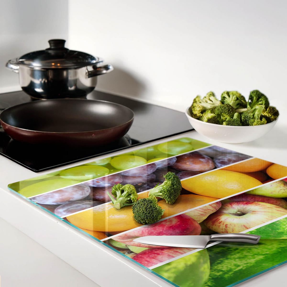 GLASPLATTE 60x52 cm Obst - Multicolor, Glas (60/0.4/52cm) - TULUP