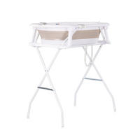 BABYBADEWANNE-SET Malibu 78 cm beige Ständer, klappbar, Thermometer, Ablauf - Beige, Kunststoff (47/78cm) - Chipolino