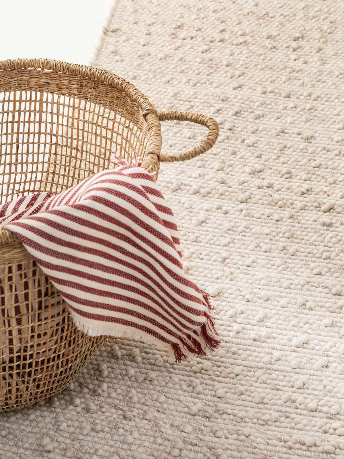 WOLLTEPPICH Lana Beige 80x250 cm - Beige, Textil (80/250cm) - benuta Pure