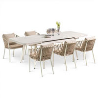 GARTENMÖBELSET SUNNY - Weiß, Metall - IDIMEX