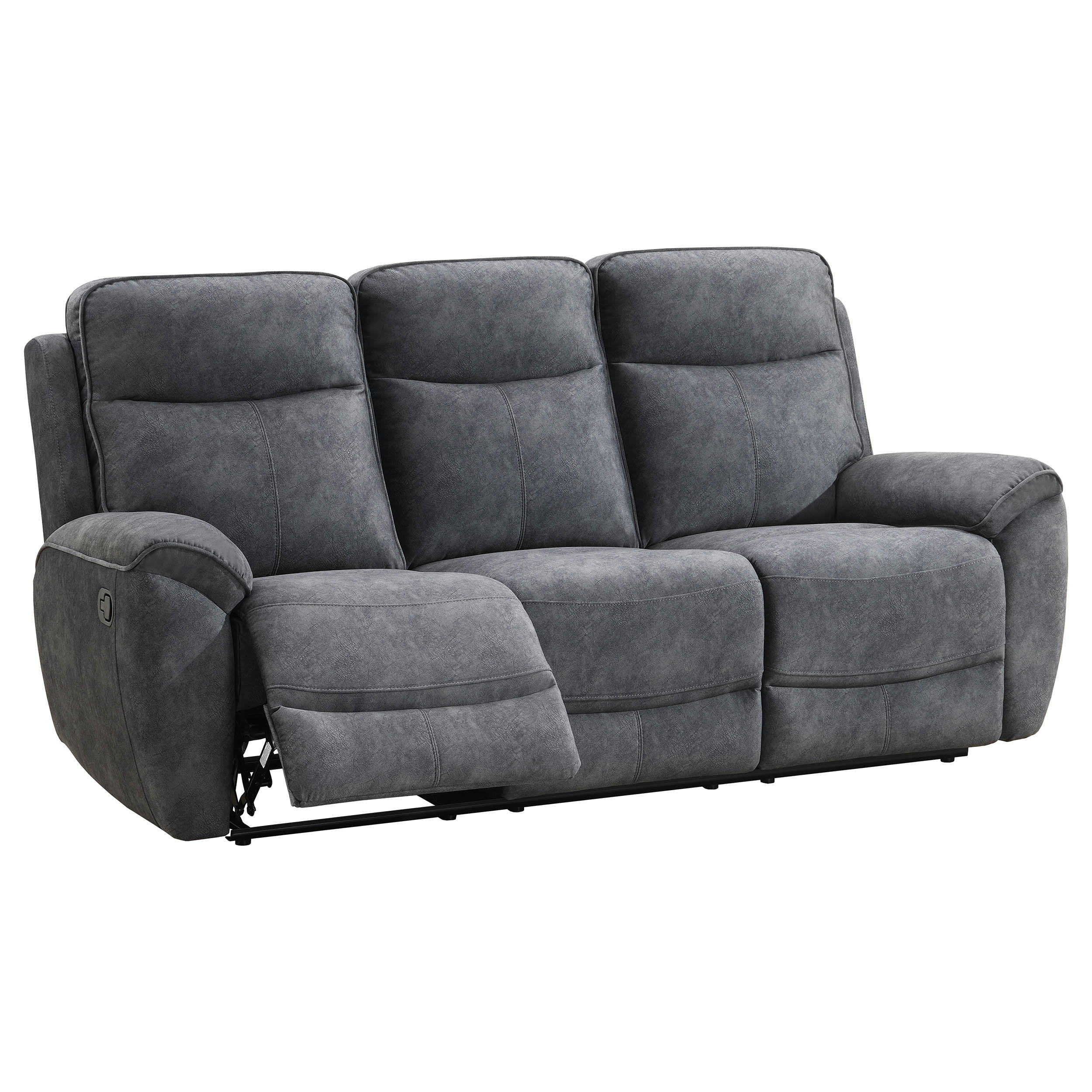 Beautysofa 3-Sitzer-Relaxsofa Dunkelgrau 215x106x100 cm