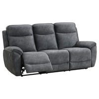 3-SITZER-RELAXSOFA Dolce, mit Relaxfunktion, 215 cm, Dunkelgrau, Velours - Dunkelgrau, Textil (215/106/100cm) - Beautysofa
