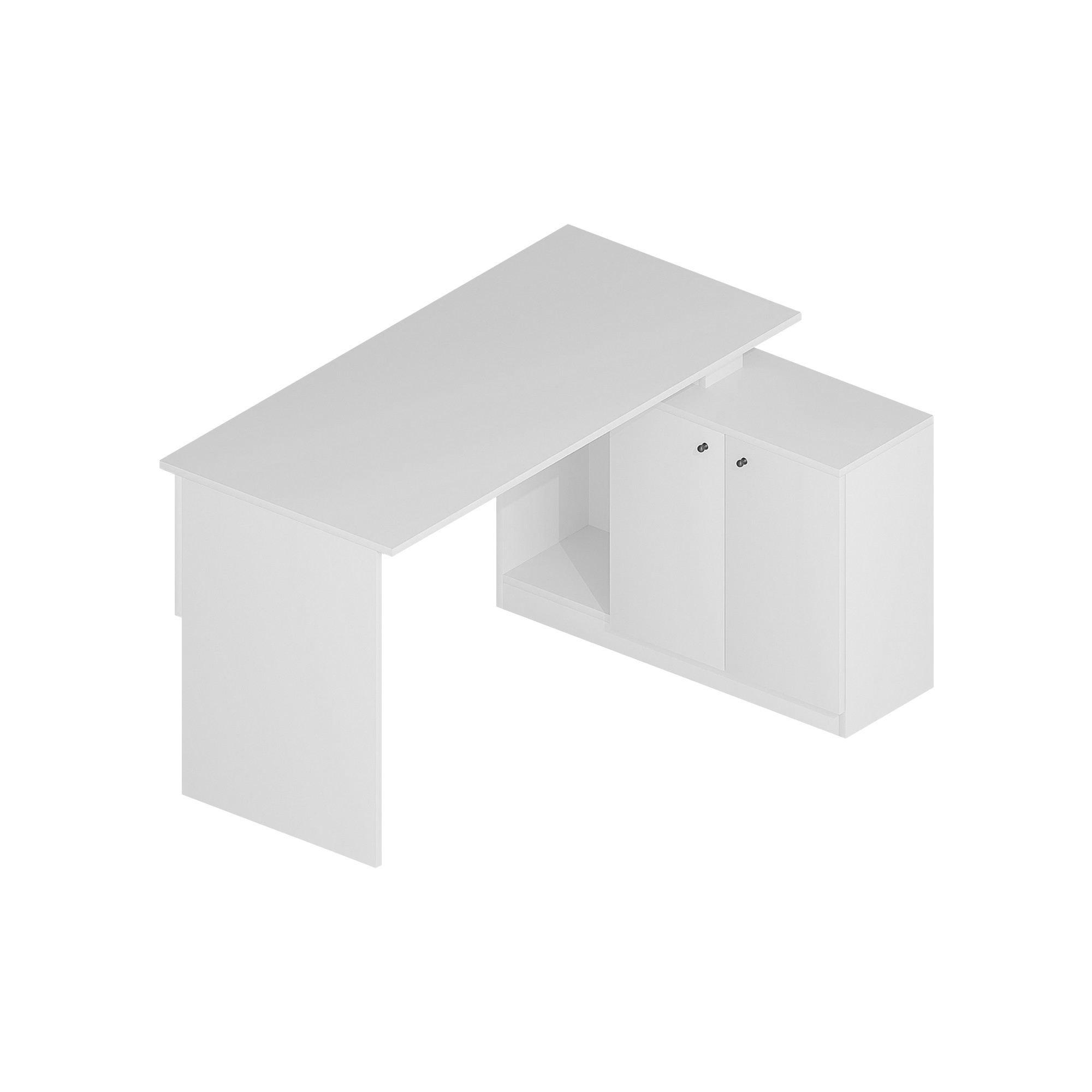 SCHREIBTISCH basak weiss - Weiß, Holz (130/60/74cm) - Habitat Garten