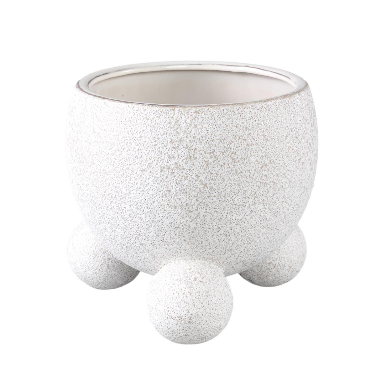 TOPF Malinda Beige 20/20/18cm - Beige, Keramik (18cm) - PTMD Collection