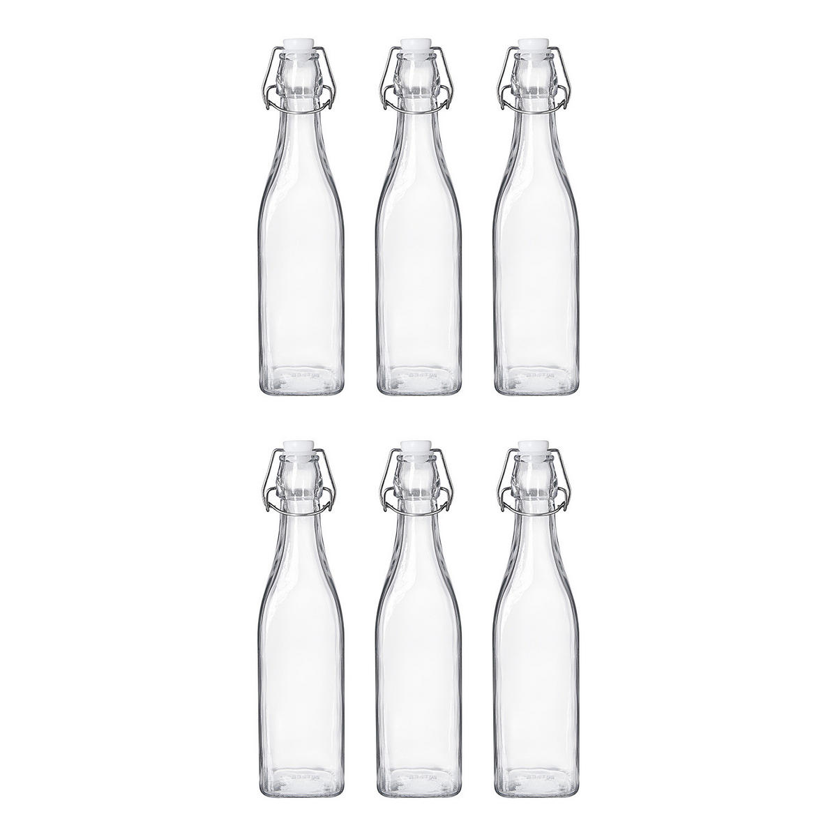 FLASCHE (6er Set) Swing - Transparent, Glas (0.5L) - Butlers